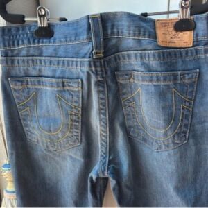 True Religion Brianna Straight Leg Jeans Sz 29 x 32 Medium Wash